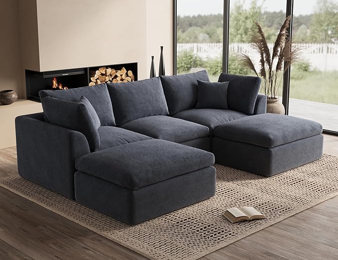 ohllob Ottoman for Cloud Sectional Couches Living Room, Modular, Boneless