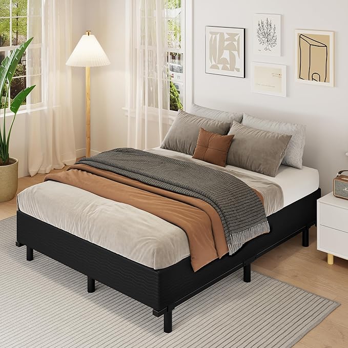 King Size 10 Inch Box Spring - Heavy Duty Metal Mattress Foundation (2500lbs Capacity), Noise-Free, Easy Assembly with Removable Fabric Cover
