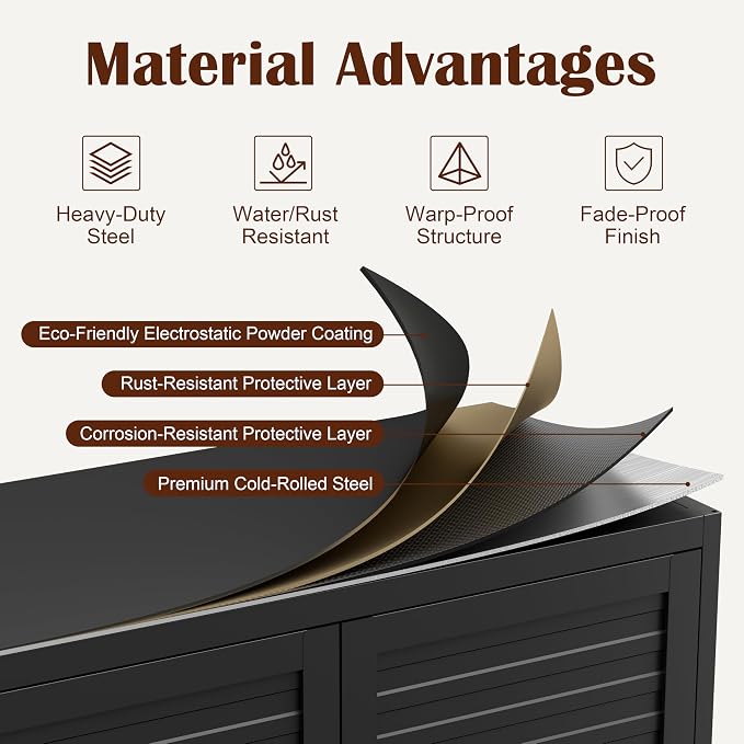 SteeLoong Kitchen Pantry Cabinet,90" Metal Storage Cabinet with Doors and 5 Adjustable Shelves,Black Tall Locker Organizer Steel Garage Cabinets for Tool,File Cabinet for Office,Kitchen,Garage,School