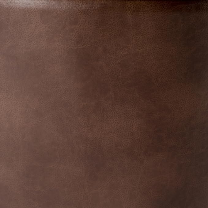 SIMPLIHOME Owen Rectangular Storage Ottoman - 48 inch Wide Upholstered Vegan Leather Lift-Top Ottoman in Distressed Chestnut Brown, Mid-Century Modern Ottoman for Living Room with Tufted Detail