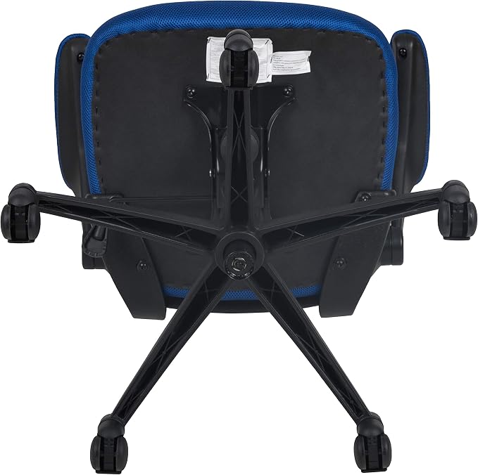 Flash Furniture Kelista Mid-Back Blue Mesh Swivel Ergonomic Task Office Chair with Flip-Up Arms