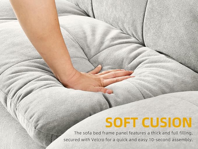 YITAHOME Convertible Futon Sofa Bed, 70" Folding Futon Set for Living Room Home Office Aprtment, Modern Futon Couch with Adjustable Backrest & Armrests, Recliner Lounge, Loveseat Sofa