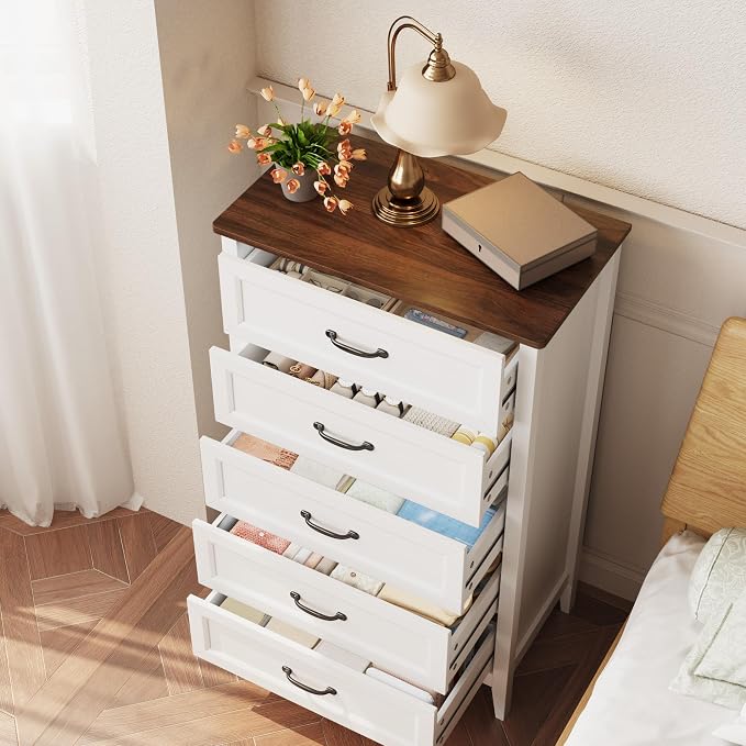 Gizoon 2-Piece Bedroom Furniture Set – Includes 5 Drawer Dresser and 6 Drawer Dresser, Chest of Drawers, Bedroom Set, Grate Gift for Yourself and Your Loved Ones, Ideal for Any Bedroom, Living Room