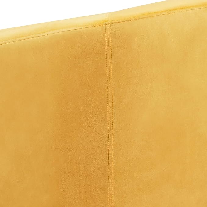 Topeakmart Accent Chair, Club Arm Chair with Velvet Upholstery and Sturdy Legs for Bedroom/Living Room/Home Bar, Yellow
