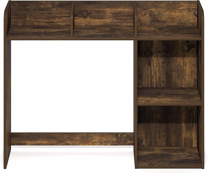 Furinno Classic Desk Shelf, 5-Shelf Desktop Hutch, Book Shelf, 3-Tier Desk Organzier, for Office Supplies, Office Desk Accessories, for Home Office, College, Dorm, White