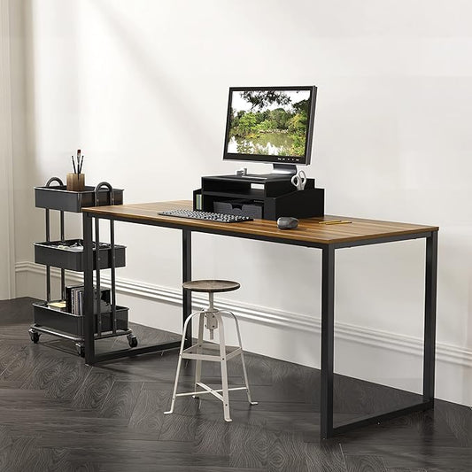 SHW Mission 48-Inch Home Office Computer Desk, Walnut