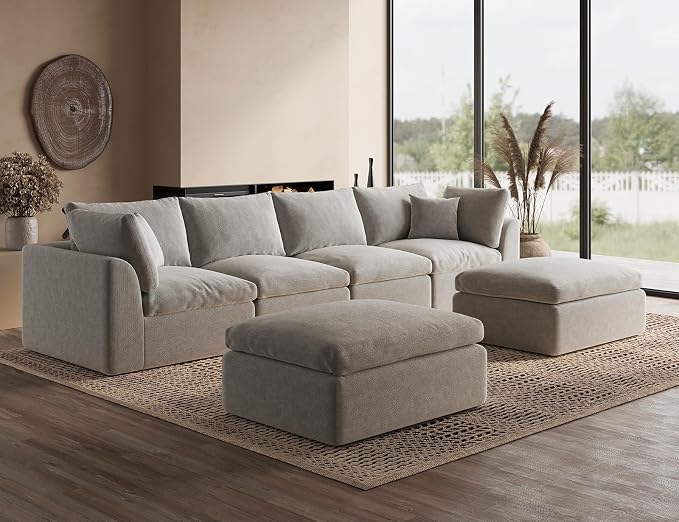 ohllob Corner Seat for Cloud Sectional Couches Living Room, Modular, Boneless, Warm White