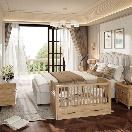 4-in-1 Convertible Crib, Converts to Toddler Bed and Full Bed