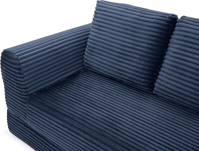 82-Inch Foldable Loveseat Boneless Cloud Couch, Modern Compressed Foam Daybed Floor Mattress Sleeper Sofa, 2-in-1 Boneless Convertible Sofa in a Box,No Assembly Required