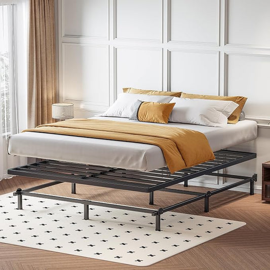 Superay 2 Inch Queen Box Spring Low Profile, Heavy Duty Metal Box Spring Bed Base, Bunkie Board Bed Slat Replacement, Mattress Foundation, Easy Assembly, Noise Free