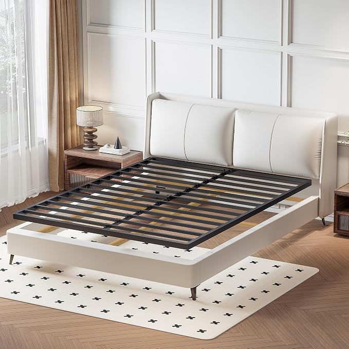 Superay 2 Inch California King Box Spring Low Profile, Heavy Duty Metal Box Spring Bed Base, Bunkie Board Bed Slat Replacement, Mattress Foundation, Easy Assembly, Noise Free