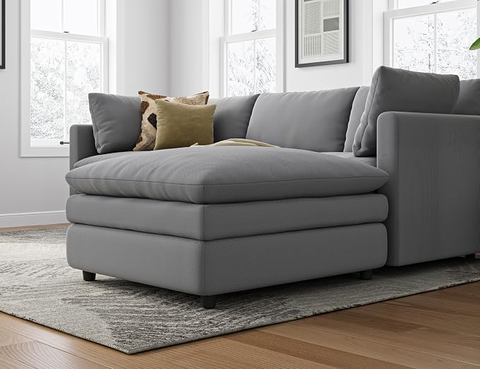 Cloud Couches for Living Room L Shaped Sectional Couch with Ottoman Deep Plush 4 Seats Sofa Modern Sofa for Apartment