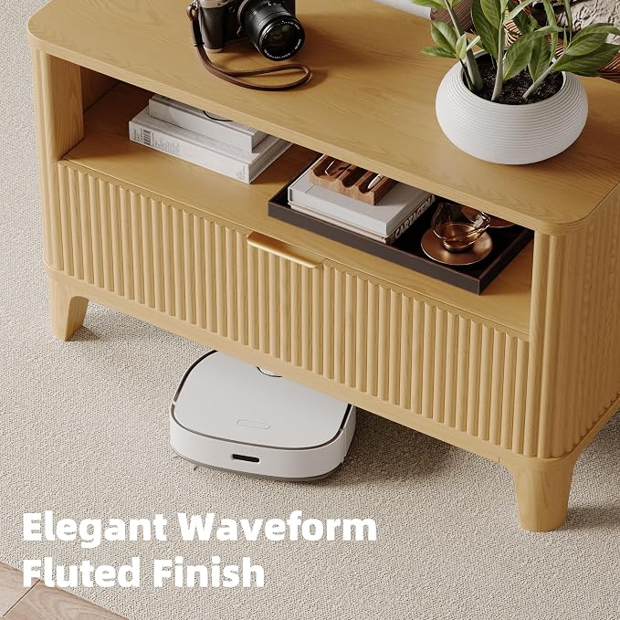 31.5" Square Fluted Lift Top Coffee Table for Living Room, Fluted Lift Top Coffee Tables with Hidden Storage, Modern Center Table,Giratree Stand Up Coffee Table for Home Living Room Office