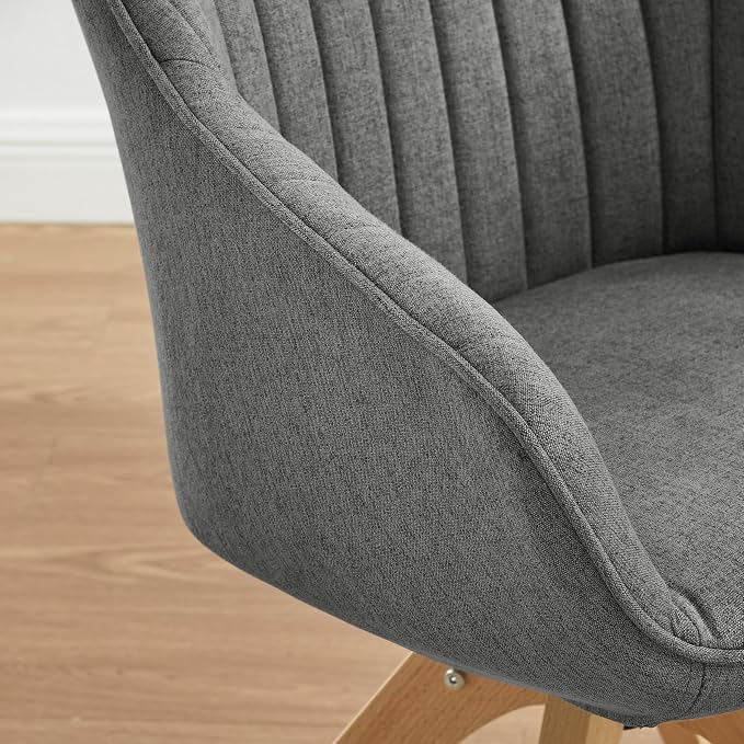 Art Leon Beech Wood Swivel Desk Chair for Home Office, No Wheels