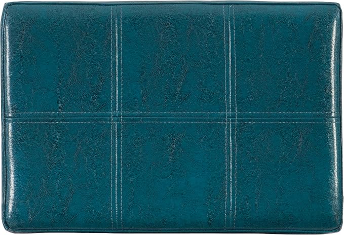 Linon Carson Blue Backless Bar Stool, Brown