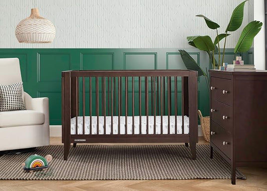 Delta Children Ollie 4-in-1 Convertible Crib - Greenguard Gold Certified, Walnut Espresso