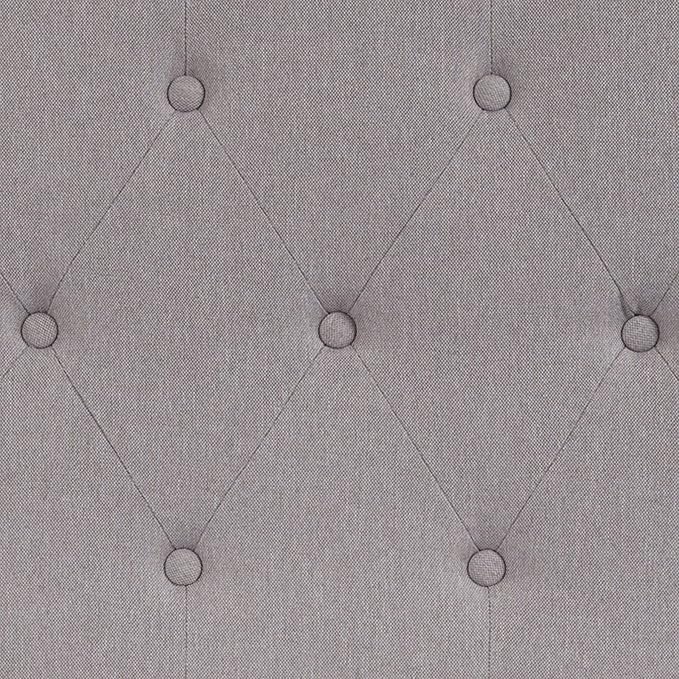 EMMA + OLIVER Arched Button Tufted Twin Size Headboard in Light Gray Fabric