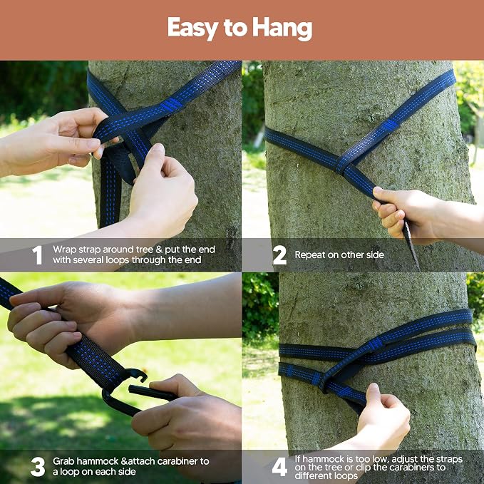 SUNCREAT Hammocks Camping Hammock, Ultralight Hammock for Hiking, Orange
