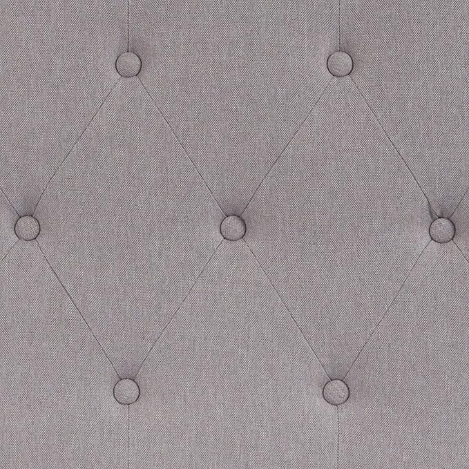EMMA + OLIVER Arched Button Tufted Full Size Headboard in Light Gray Fabric