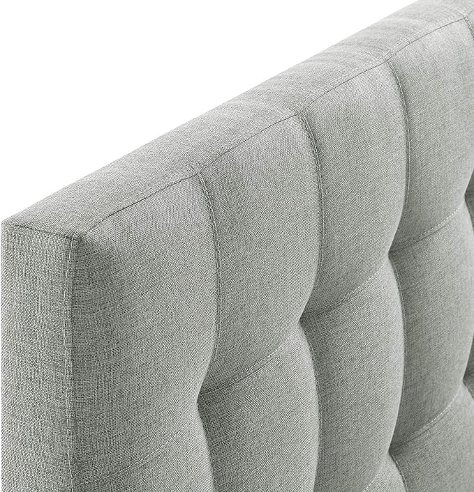 Modway AMZ-5041 Lily Tufted Linen Fabric Upholstered Queen Headboard in Gray