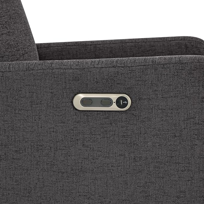 babyGap Harlowe Power Recliner with USB-A and Type-C Ports by Delta Children - Greenguard Gold Certified – Stain-Resistant Performance Fabric is Oeko-TEX Standard 100 Certified, Charcoal