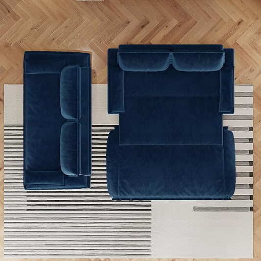 70.1" Sofa Bed Queen Size, Pull Out Couch Bed, 3-in-1 Convertible Sleeper Sofa with Cushion Armrest, Modern Velvet Futon Couch for Living Room, Small Space, Apartment, Bedroom, Blue