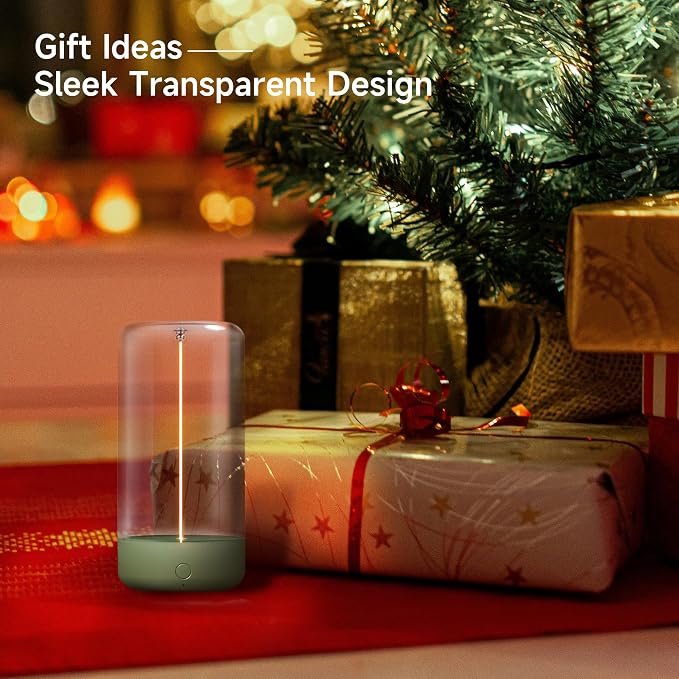AUGE LIGHT Mini Minimalist Table Lamp Cordless Lamp Rechargeable Table Lamp Portable Nightstand Lamps Desk Lamps for Home Office Unique Ambient Light Mood Lighting for Desk Decor Beside (Olive Green)