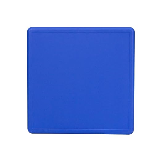 EMMA + OLIVER 24" Square Blue Plastic Height Adjustable Activity Table