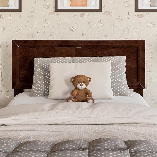 AFI, Sophia Adjustable Modern Twin Wood Headboard, Walnut