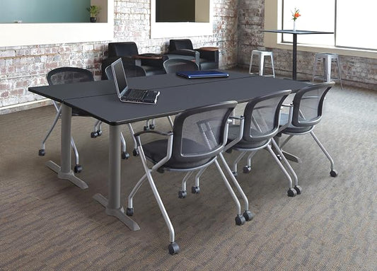 Romig Pillar 84" x 24" Training Table- Grey/Grey Base