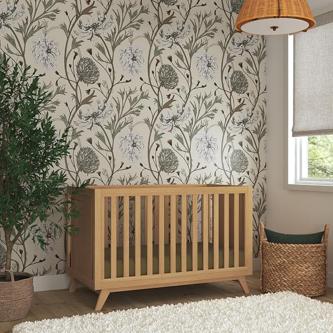 Davinci Otto 3-in-1 Convertible Baby Crib, GREENGUARD Certified, Honey | Converts to Toddler Bed & Daybed, 4 Adjustable Mattress Heights - Toddler Conversion Kit Sold Separately, Easy to Assemble