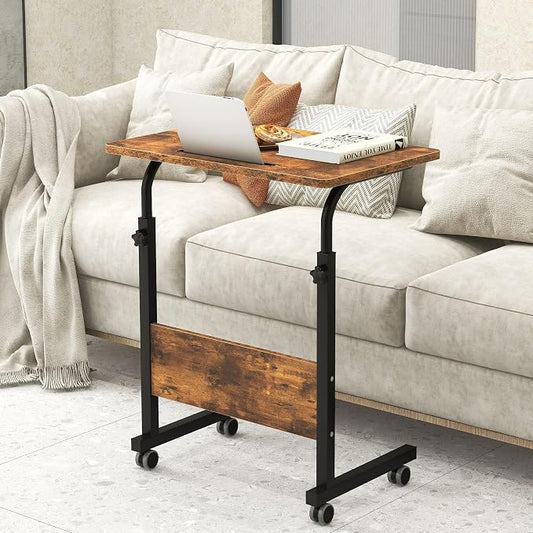 23.6 Inch End Table Computer Desk, Modern Simple Gaming Desk Home Office Desks, Writing Study Table Small Desk, Rustic Brown