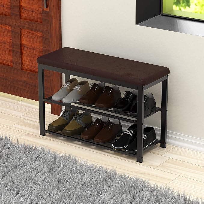 Simple Houseware Entryway Shoe Rack Bench Storage Organizer