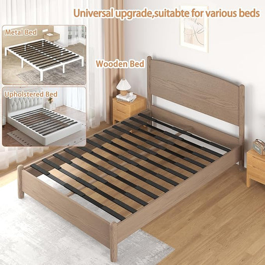 King Bed Slats Replacement for Wood/Upholstered/Metal Bed | Metal bed slats, Heavy Duty Low Profile Box Spring Alternative,noise free, anti-slip, Universal fits, bed frame support