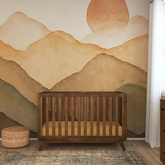 Davinci Otto 3-in-1 Convertible Baby Crib, GREENGUARD Certified, Walnut | Converts to Toddler Bed & Daybed, 4 Adjustable Mattress Heights - Toddler Conversion Kit Sold Separately, Easy to Assemble