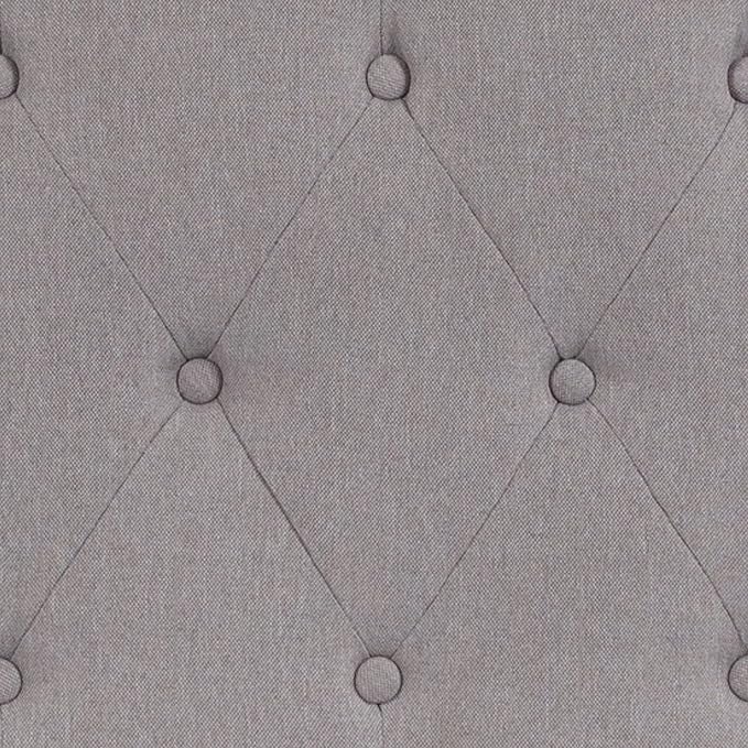 EMMA + OLIVER Arched Button Tufted King Size Headboard in Light Gray Fabric