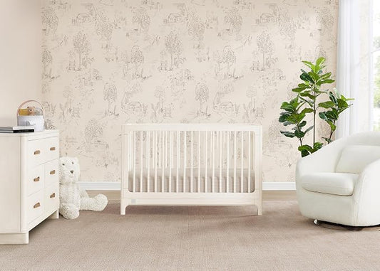 babyGap Wren 4-in-1 Convertible Crib by Delta Children - Greenguard Gold Certified, Antique White