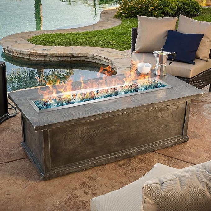 Stanbroil 60 by 6-Inch Linear Trough Drop-in Fire Pit Pan and Burner, 304 Stainless Steel Large Fire Pit for Natural Gas & Propane, BTU 108,000 Max