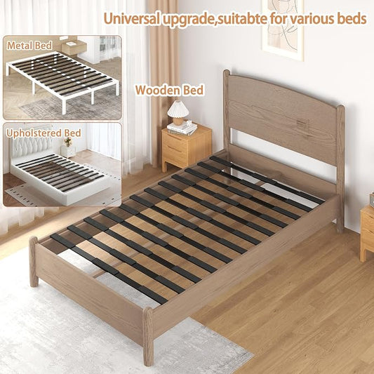 Queen Bed Slats Replacement for Wood/Upholstered/Metal Bed | Metal bed slats, Heavy Duty Low Profile Box Spring Alternative,noise free, anti-slip, Universal fits, bed frame support