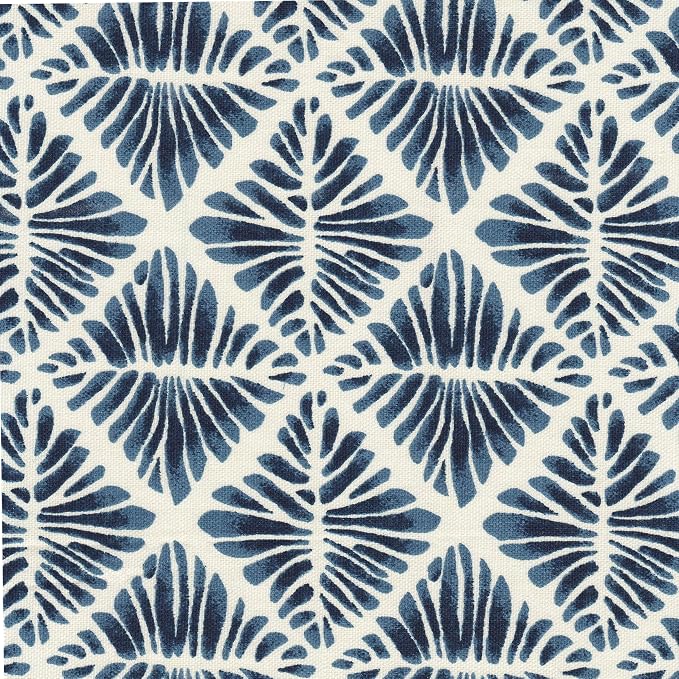 HomePop 22" Modern Rectangular Storage Ottoman - Blue Geometric Pattern