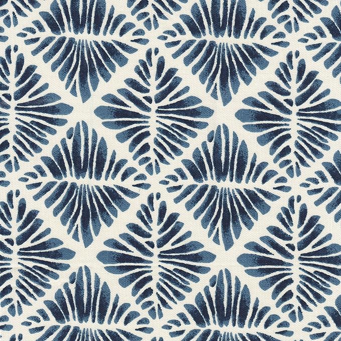 HomePop 18" Classic Square Storage Ottoman - Blue Geometric Pattern