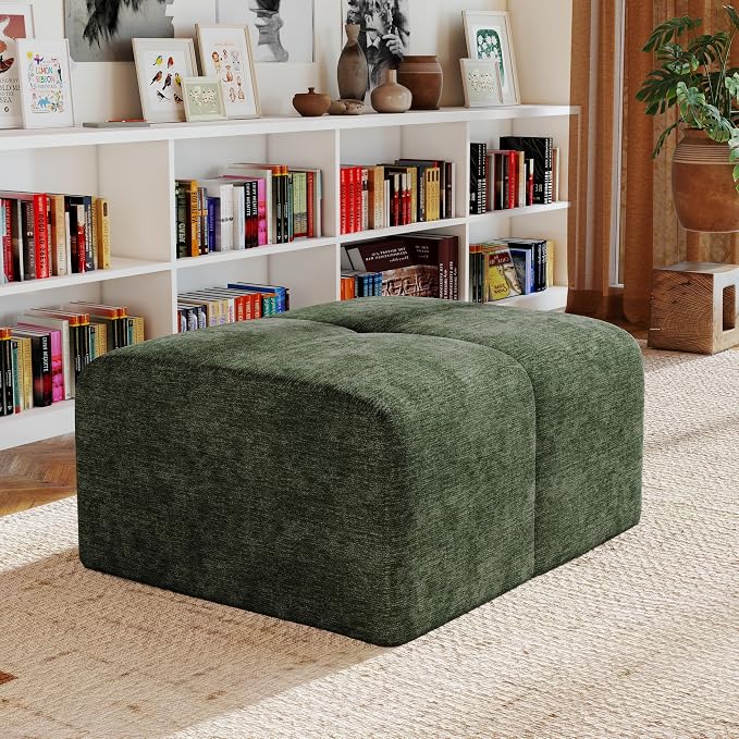 35.4" Foam Filled, No Assembly Required, Suitable for Living Room, Home and Bedroom, for Boneless Sofa, Green