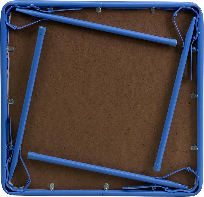 EMMA + OLIVER Kids Blue Folding Table Daycare Classroom
