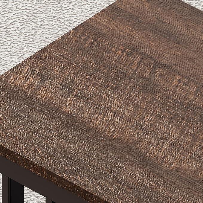 ChooChoo Mission Coffee Table, Wood Living Room Table with Shelf, 47 inch, Espresso
