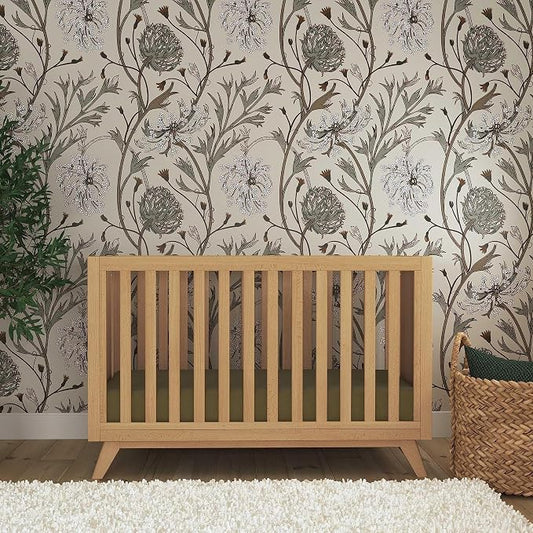 Davinci Otto 3-in-1 Convertible Baby Crib, GREENGUARD Certified, Honey | Converts to Toddler Bed & Daybed, 4 Adjustable Mattress Heights - Toddler Conversion Kit Sold Separately, Easy to Assemble