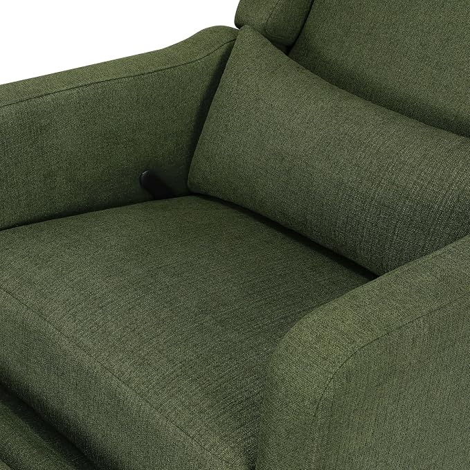 Davinci Carter's Arlo Recliner and Swivel Glider, Water Repellent & Stain Resistant, Greenguard Gold & CertiPUR-US Certified, Performance Forest Green Linen