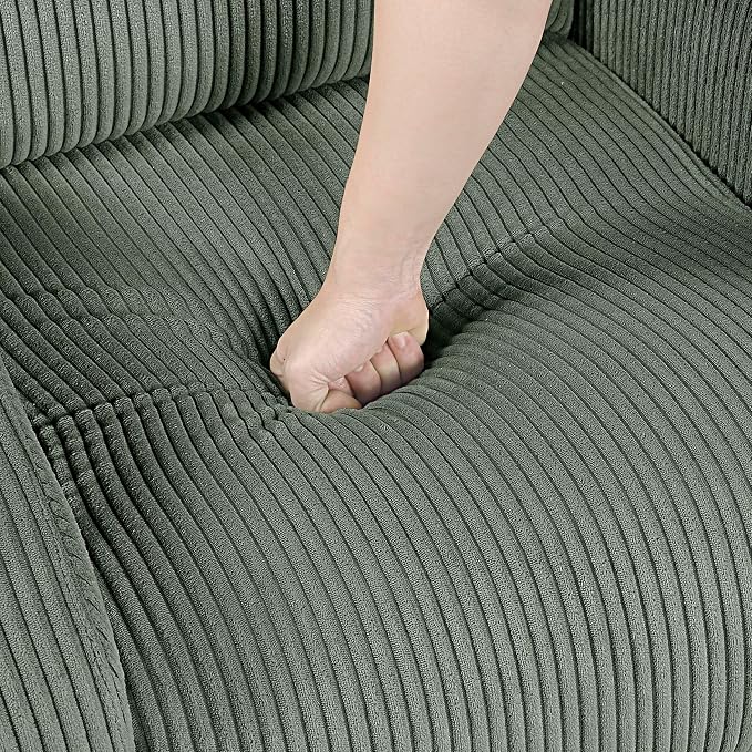 Lexicon Power Lift Recliner Chair for Elderly with Remote Control, Gentle Lift Motion, Side Pocket Armrest, Corduroy Upholstered Electric Recliner for Living Room/Bedroom, Easy Assembly, Green