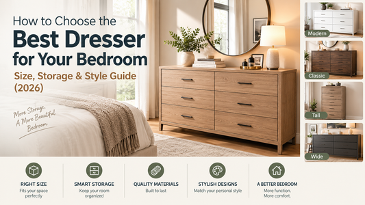 Learn how to choose the best dresser for your bedroom by size, drawer storage, material, and style. Find the right dresser for an organized, stylish space.