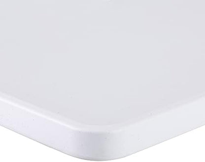 Norwood Commercial Furniture 6 ft Multipurpose Indoor Outdoor Heavy Duty Portable Rectangular Blow Molded Plastic Folding Table (30" W x 72" L) White,NOR-NAF3072WH-SO