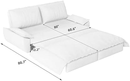 NicBex 73 Inch Sleeper Sofa, Queen Size Convertible Pull Out Couch, Black